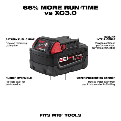 Milwaukee XC5.0 Lithium Ion Battery - Enhanced Power and Durability for All Your Tools